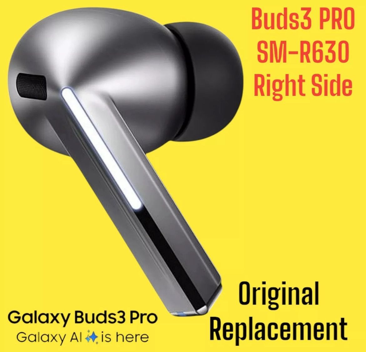Samsung Galaxy Buds3 PRO Silver Right Earbud Replacement Only