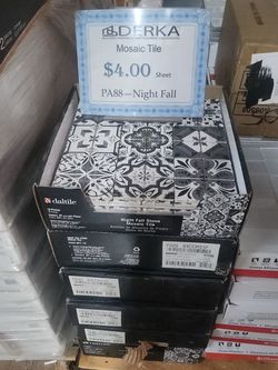 Backsplash deco mosaic tile $4 per sheet Night fall