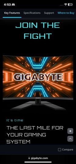 Gigabyte G32QC 32.5 inch Gaming Monitor