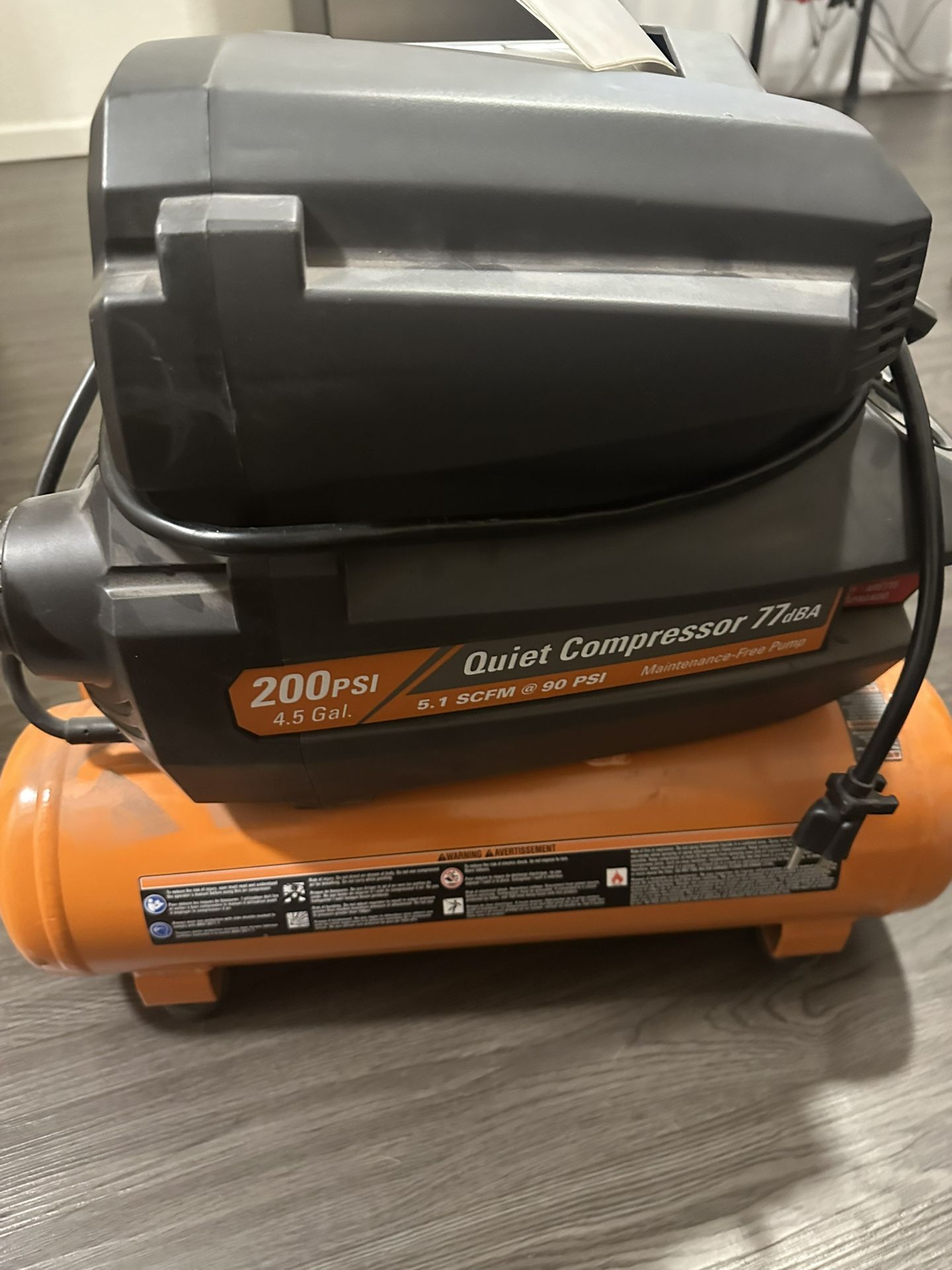 Ridgid Air Compressor 200 psi
