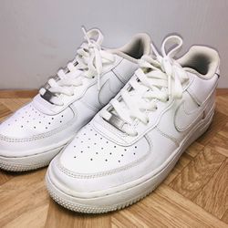 Nike Air Force 1 Boys Youth  Size 5Y White Leather Casual 315122-111