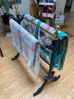 Antique Iron Quilt Display Rack