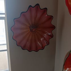 Artisan Hand Blown Glass Wall Plate