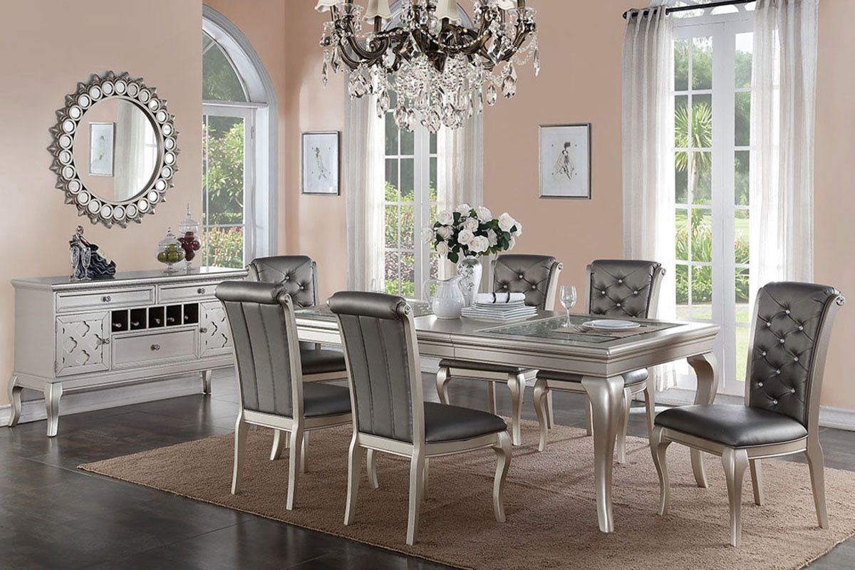 Silver Dining Table Set