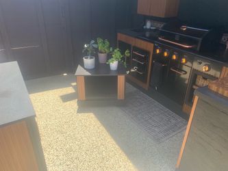 Outdoor/indoor table and cubby
