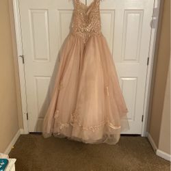 Rose Gold  Quincenera Dress Or Sweet Sixteenth Dress 
