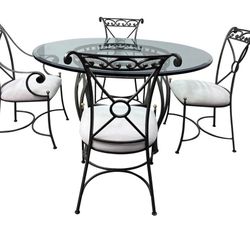 5 Piece Wrought Iron Dining Set