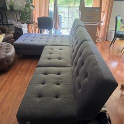 Futon // Couch with chaise