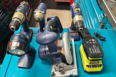 Ryobi 18 volt Tools With Charger and 3 amp battery