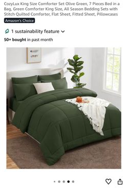 King Size Comforter Set / 7 Piece