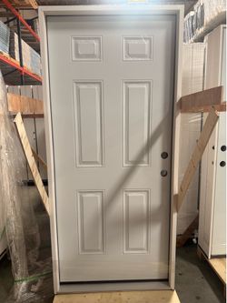 Steel Entry Door 36x80 – Prehung, Weather Ready