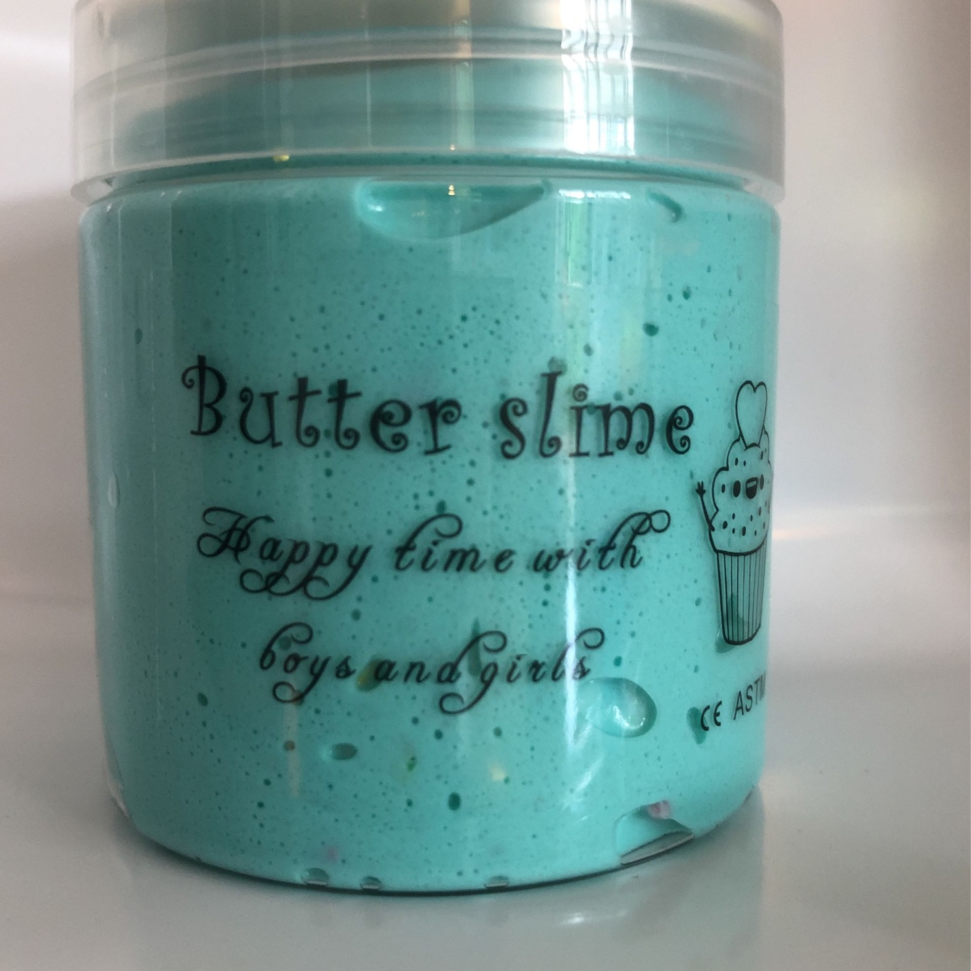 Cyan, Butter Slime With Colorful sprinkles