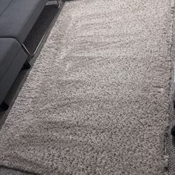 Beige Shag Rug 5x8