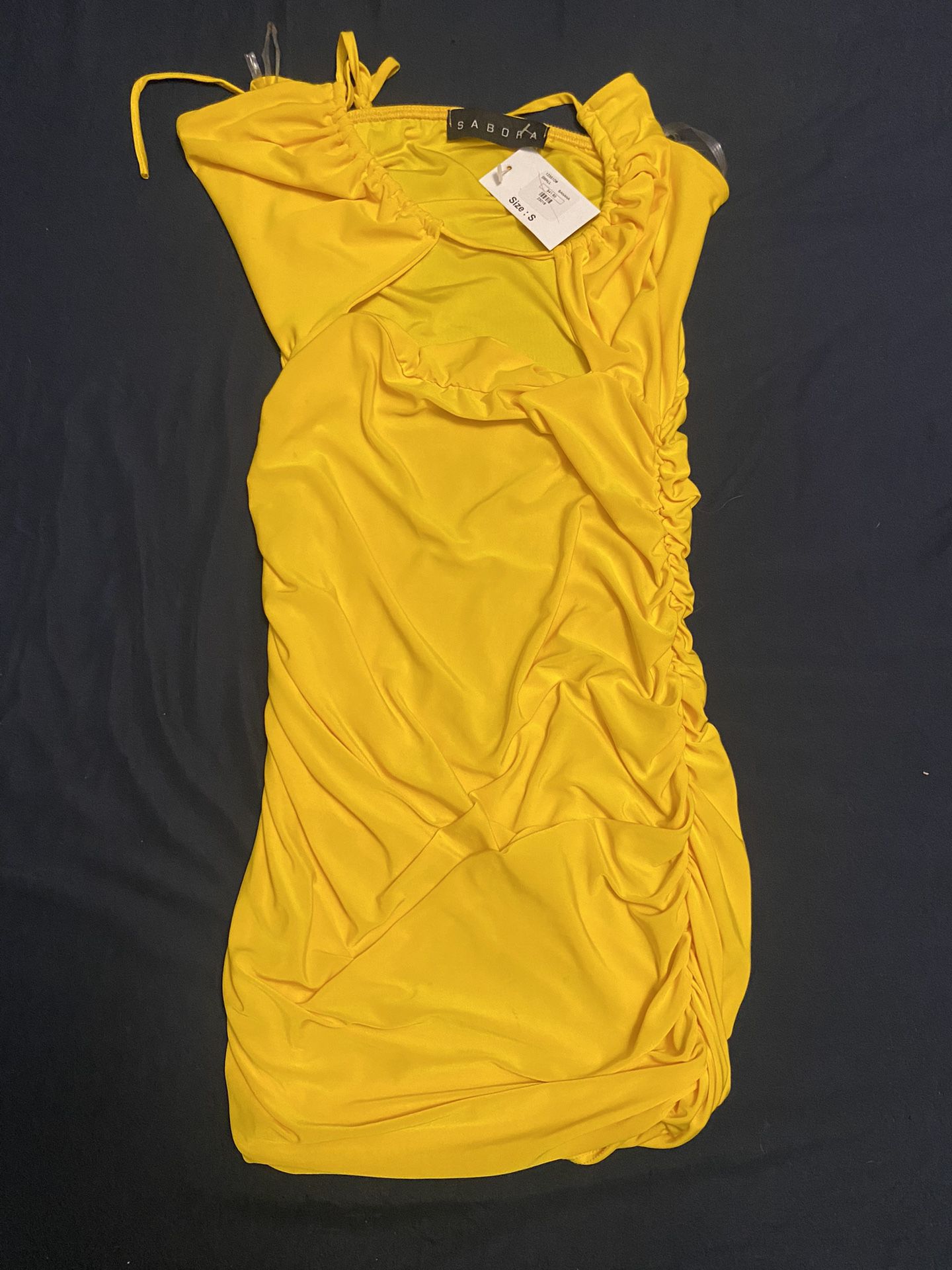 Yellow Skin Tight Dress