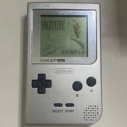 Nintendo Game Boy Pocket Portable Handheld Console W/ Solitaire FunPak Game