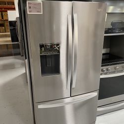 Whirlpool Stainless Steel 36” Wide French Door Refrigerator - 27 Cu. Ft.