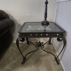2 Glass Side Tables