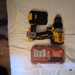 Dewalt Drill  & Milwaukee Multi Bit Driver 