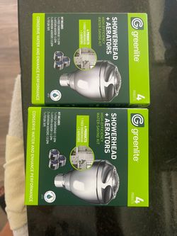 Greenlite High-Efficiency Showerhead + Aerators Kit (x2)