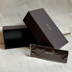 Tom Ford Sunglasses Box & Towelette *BOX & WIPE ONLY, No Sunglasses*