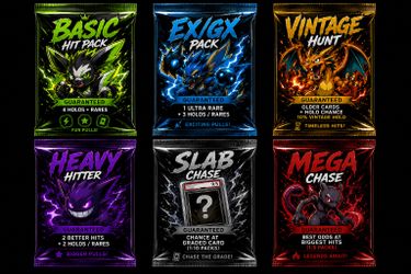 Pokémon Mystery Pack Collection Ultra Rare Hits Slabs EX GX Vintage Promos PSA 9 Eevee Chase Packs Sealed Random Pulls No Empty Packs