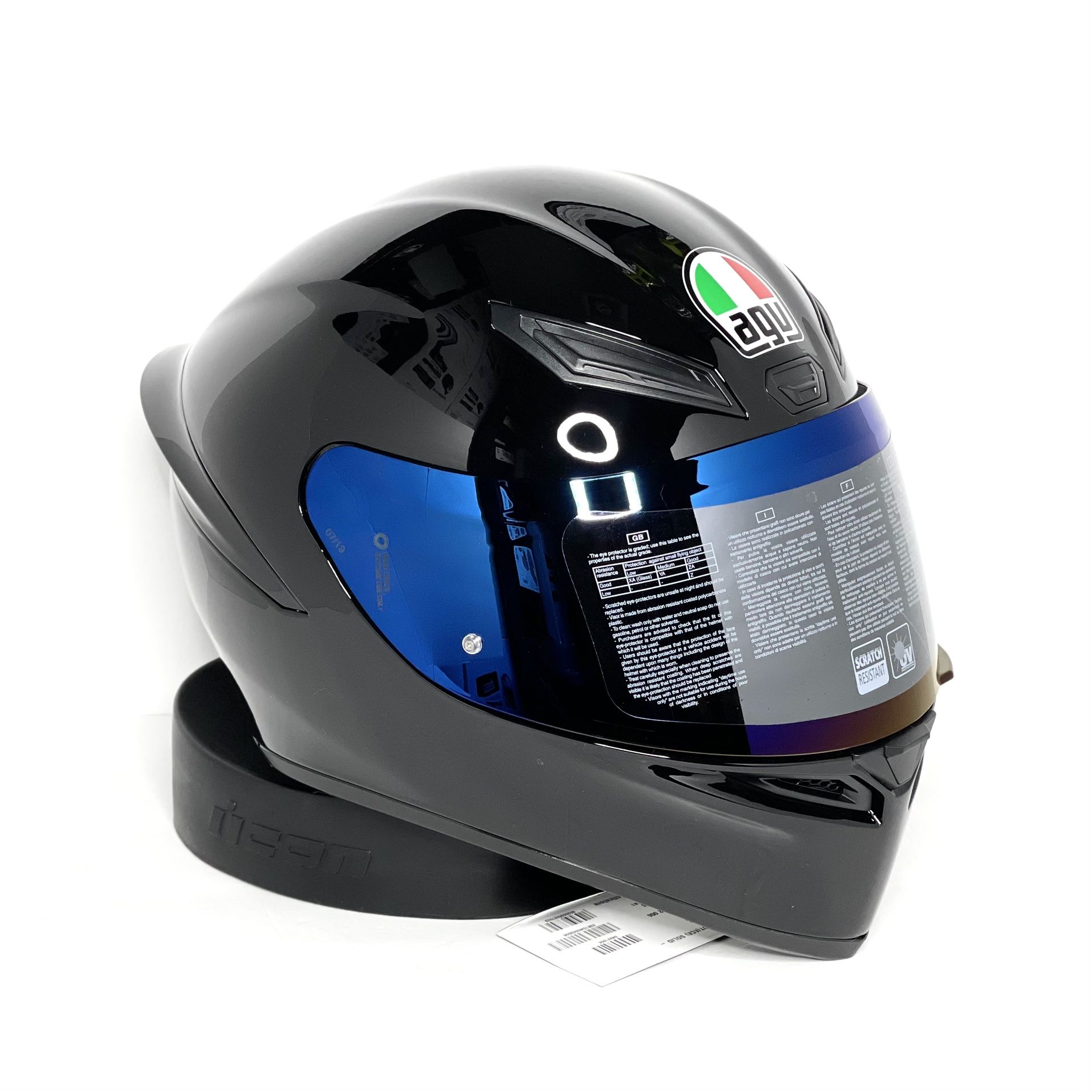 agv k1 black with blue visor VR 46 SRT (SINGLE VISOR) The sporty road helmet for every day K1 S SPEEDARMOR BLACK/ORANGE/BLUE -