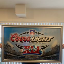Coors Light Framed 2007 Supebowl