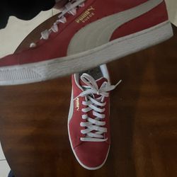 Mens Red Velvet Pumas 