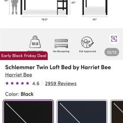 Unopened Brand New Twin Loft Bed