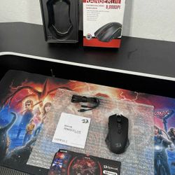 New Redragon Gaming Mouse, Wireless Mouse Gaming W/ 8000 DPI, PC Gaming Mice W/ Fire Button, RGB Backlit Programmable Ergonomic Mouse Gamer, Rechargea