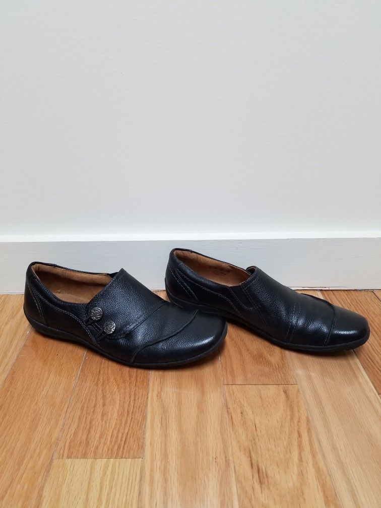 "Naturalizer" Black Leather Womens Shoes Size 9