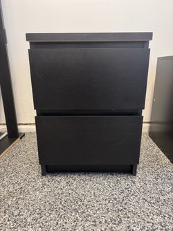IKEA Black Nightstand/Side Table