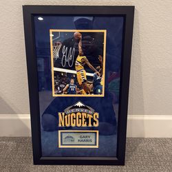 Gary Harris Signed Nuggets Frame