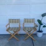 Pair of PIER 1 IMPORTS 100% Cotton Director Chairs