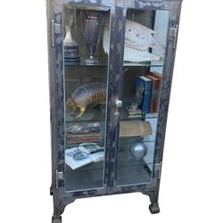 Antique Medical Cabinet Industrial 