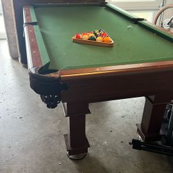 Pool Table With Rack