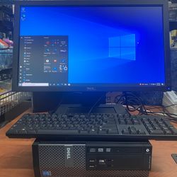Dell Optiplex 9020, Intel Core i7, 16gb Ram, 500gb HDD, 24” Dell monitor , USB Wifi , Windows 10 Pro, dell keyboard , dell mode and cables . Really ni