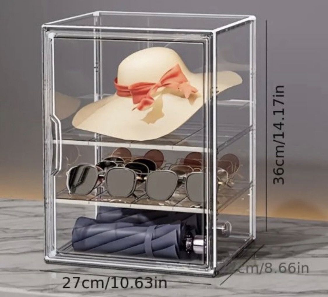 Clear Display Stand With Shelves (Display stand ONLY)