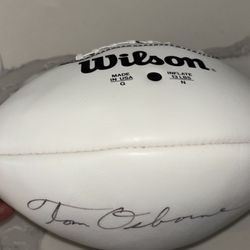 Tom Osborne, Nebraska Cornhusker Legend, Signed Regulation Football. Like New. 