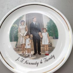 John F Kennedy With Family Plate