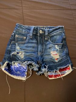 Girls Shorts (Justice) Red/White & Blue