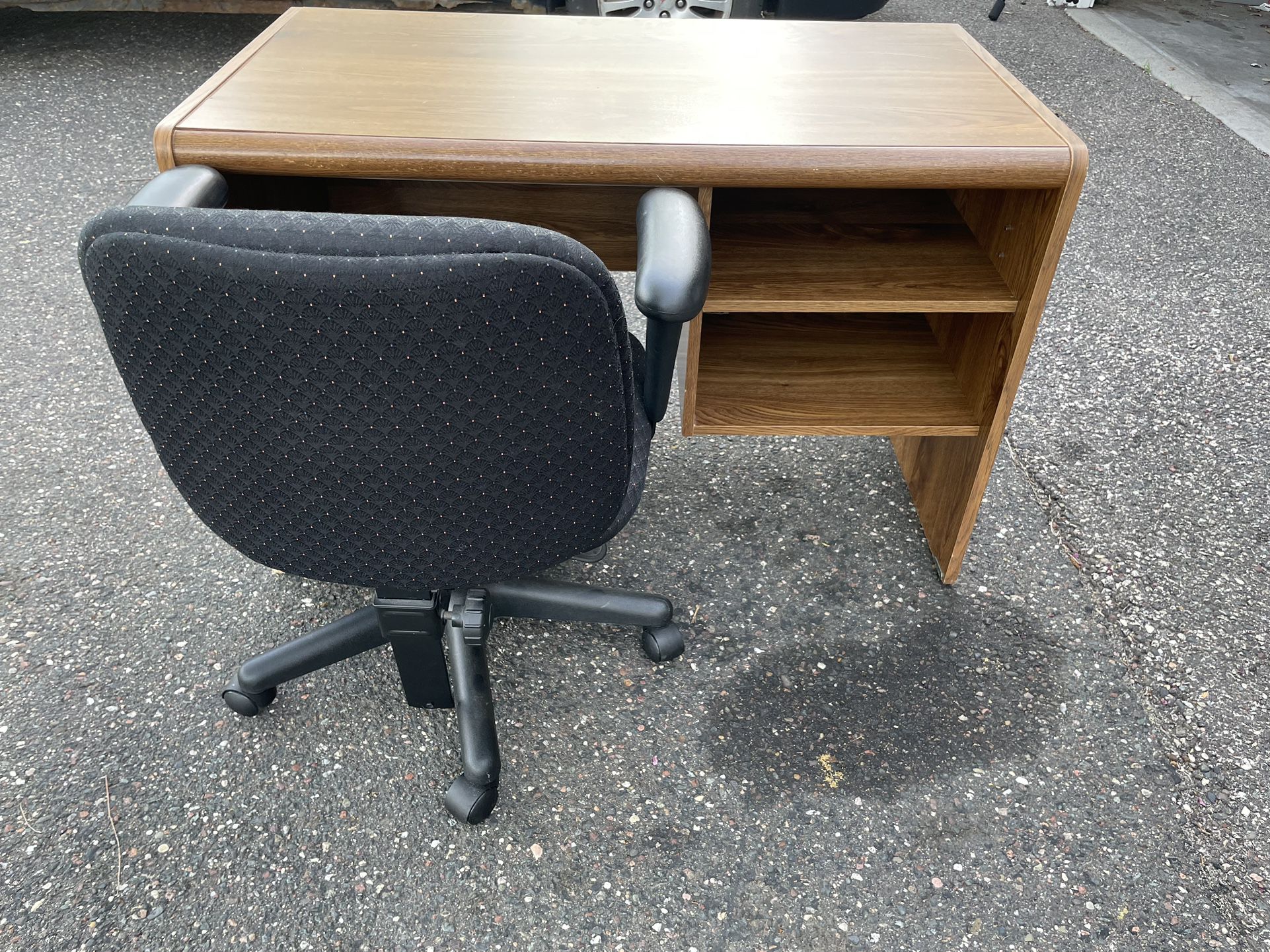 Wooden Desk And Adjustable Chair