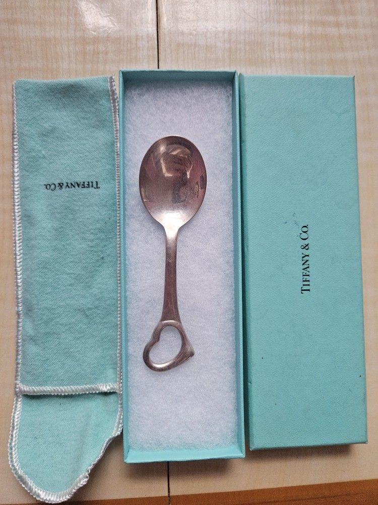 Tiffany & Co Elsa Peretti Loving Hearts Infant Spoon 925
