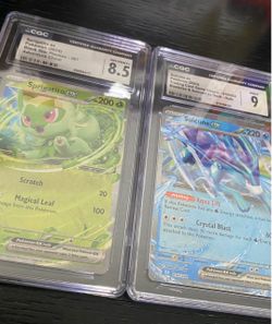CGC Graded Pokémon Cards Sprigatito & Suicune ex