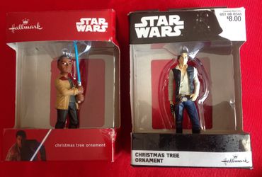 Star Wars Christmas ornaments, new factory sealed