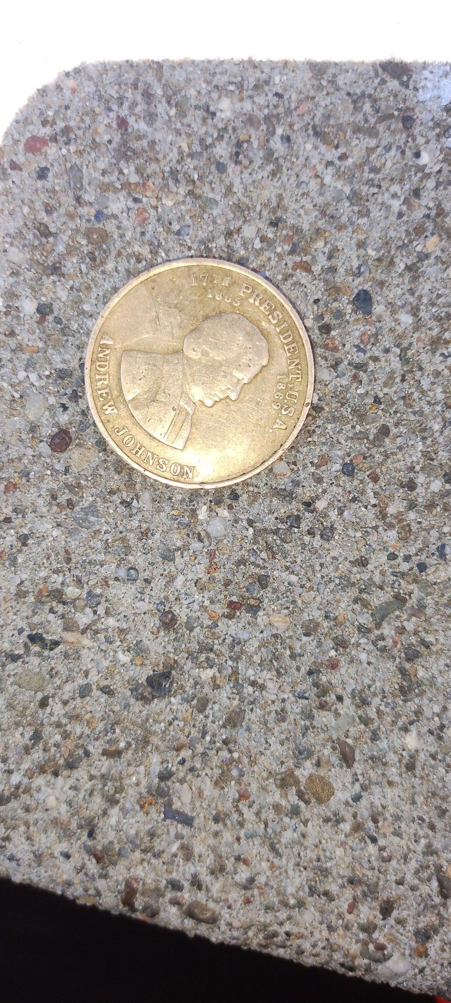 Andrew Johnson 17th President Bronze Coin