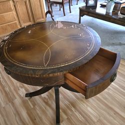 Round Wooden End Table