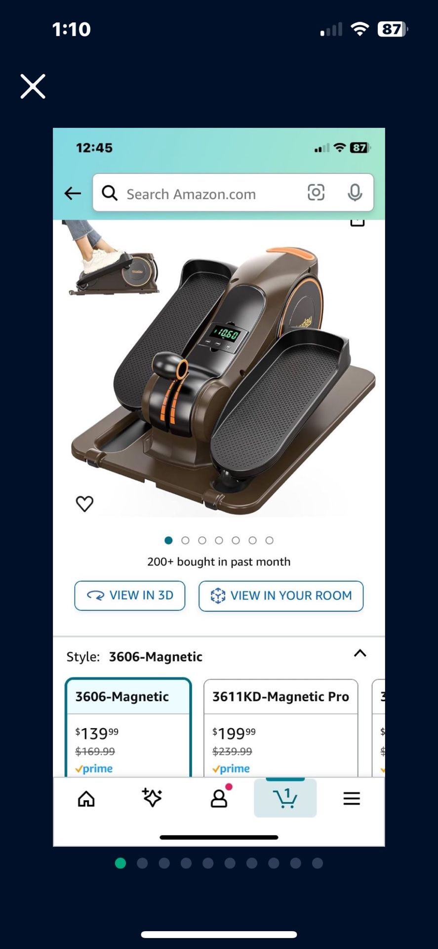 New! - Niceday Under Desk Elliptical, Manual Quiet Elliptical, Foot Pedal Exerciser, Mini Elliptical Machines for Home Use, Portable Elliptical