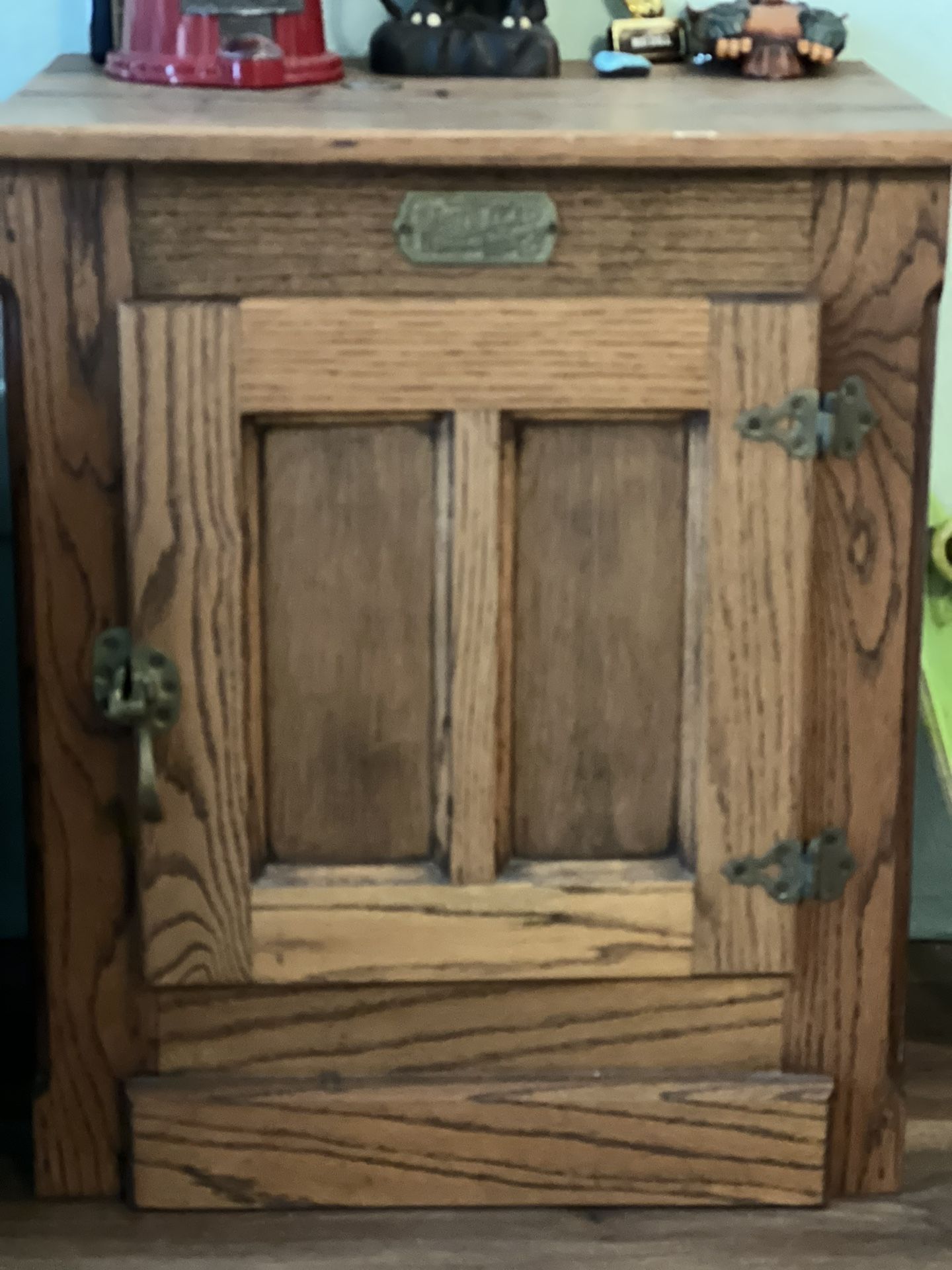 Antique White Clad Oak Ice Box
