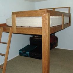 Customs Oak King Loft Bed – All Proceeds Pay For Medical Expenses